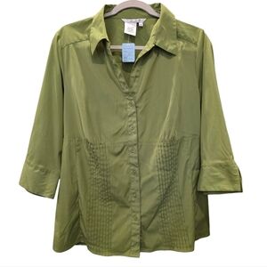 COMO Elegant Olive Button-Down Shirt